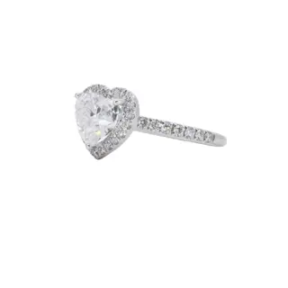 GIA Certificate - 2.27 total carat - 18 karaat Witgoud - Ring - 2.00 ct Diamant - Diamanten
