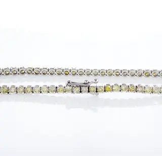 14 karaat Witgoud - Armband - 4.20 ct - Fancy kleurenmix - geen minimumprijs