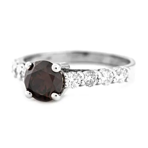 1.59 tcw VS2 Diamond Ring - 14 karaat Witgoud - Ring - 1.05 ct Diamant - Diamanten van 0,54 ct - geen minimumprijs