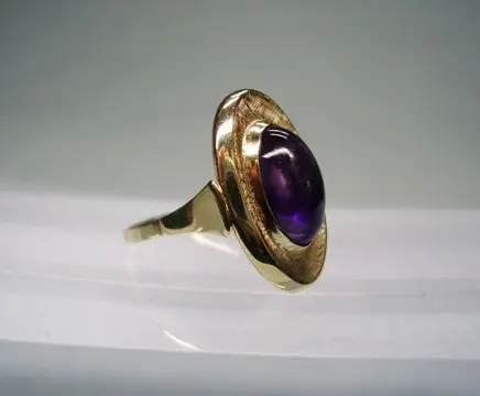 Goldschmiede-Arbeit aus der Art-Deko-Zeit - 8 karaat Geel goud - Ring - 2.80 ct Amethist