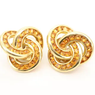 18 karaat Goud - Oorbellen - 21.78 ct Citrien