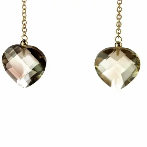 Intini Jewels - 18 karaat Geel goud, Goud - Oorbellen - 22.00 ct Citrien