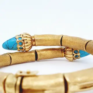 18 karaat Geel goud - Armband - 10.00 ct Turquoise - Turkooizen