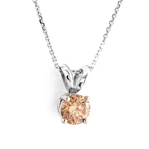 0.55 tcw Diamond Pendant - 14 karaat Witgoud - Collier met hanger - 0.55 ct Diamant - Geen minimumprijs