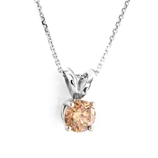 0.55 tcw Diamond Pendant - 14 karaat Witgoud - Collier met hanger - 0.55 ct Diamant - Geen minimumprijs