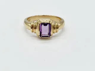8 karaat Geel goud - Ring Amethist