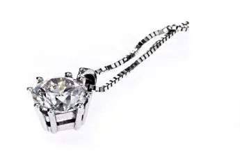 14 karaat Witgoud - Halsketting - 1.51 ct Diamant