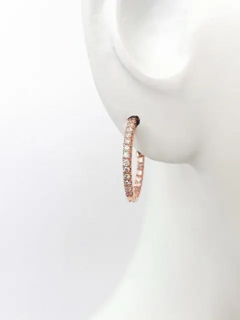 *NO RESERVE PRICE* 0.70ct Pink Diamonds - 14 karaat Rosé goud - Oorbellen