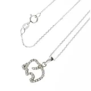 Penta Preziosi 'No Reserve' - 18 karaat Witgoud - Collier met hanger - 0.30 ct Diamant