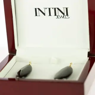 Intini Jewels - 18 karaat Geel goud, Goud - Oorbellen - Agaat