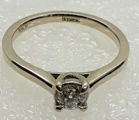 18 karaat Witgoud - Ring - 0.45 ct Diamant