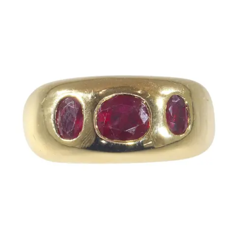 Vintage ruby - 18 karaat Goud - Ring - Ringmaat: EU-48 & 15½, USA-4½, UK-I