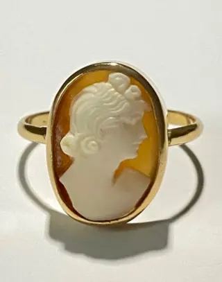 18 karaat Geel goud - Ring - cameo