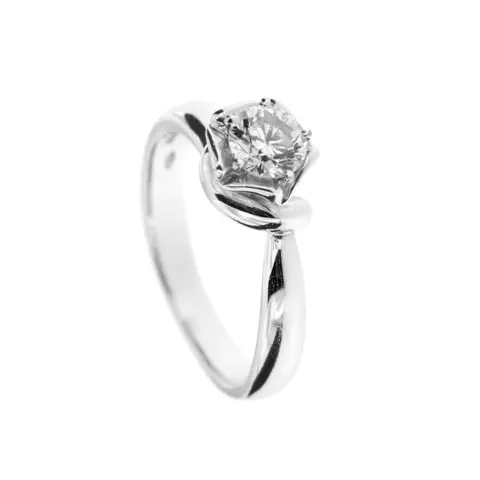 Made in Italy - 18 karaat Witgoud - Ring - 0.50 ct Diamant