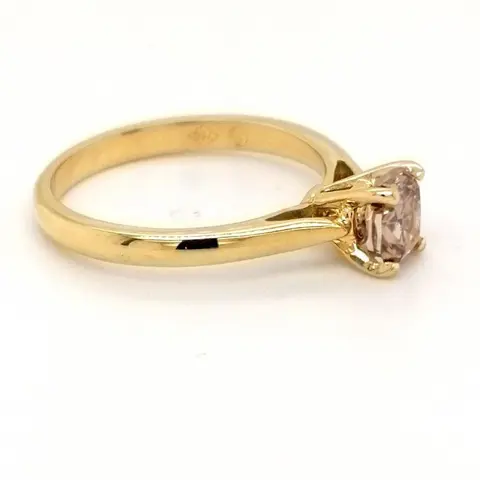 ***no reserve price* Geel goud - Soliter ring - 1.03 ct Diamant