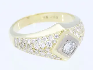 Vintage Deutschland um 1970 - 14 karaat Geel goud - Ring - 1.17 ct Diamant