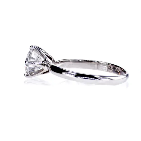 1.50 Ct Round Diamond Ring - 14 karaat Witgoud - Ring Diamant - Geen reserve