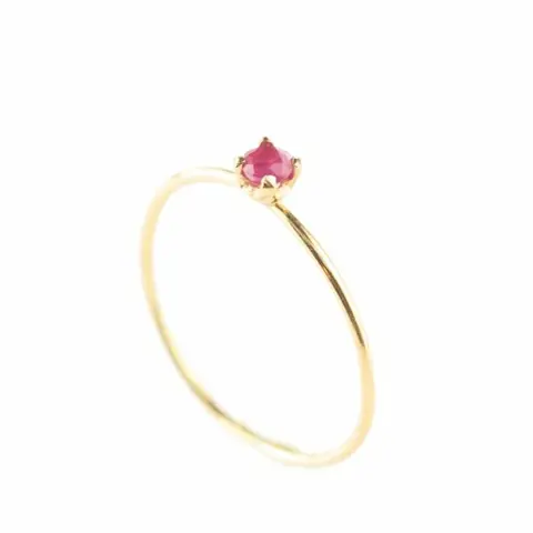 Intini Jewels - 18 karaat Geel goud, Goud - Ring - 0.20 ct Robijn