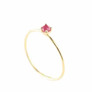 Intini Jewels - 18 karaat Geel goud, Goud - Ring - 0.20 ct Robijn