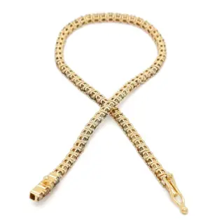 3.02ct Fancy Diamond Bracelet - 14 karaat Geel goud - Armband - ***Geen minimumprijs***
