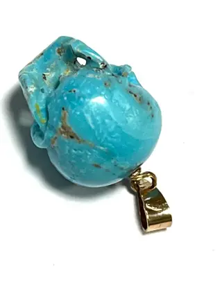 14 karaat Rosé goud - Hanger Turquoise - Amerikaans