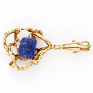 18 karaat Goud - Hanger Lapis lazuli