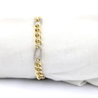 18 karaat Geel goud - Armband - 1.25 ct Diamant