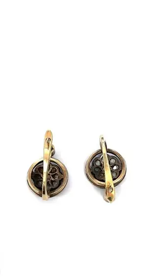 Non reserve price - 10 kt. Geel goud - Oorbellen - 0.40 ct Diamant