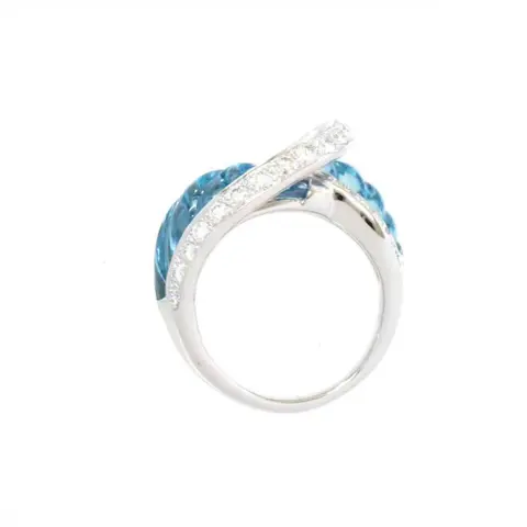 Jeunet Witgoud - Ring Topaas - Diamanten