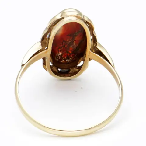 No reserve - 14 karaat Goud - Ring - 2.21 ct - Mosagaat