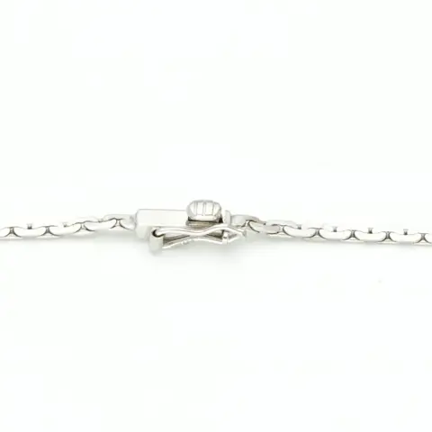14 karaat Goud, Witgoud - Halsketting - 0.01 ct Diamant
