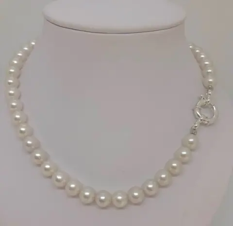South sea pearl 9x9.4mm - 925 Zilver - Halsketting