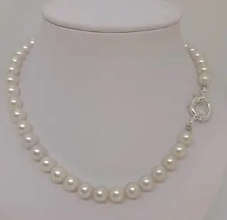 South sea pearl 9x9.4mm - 925 Zilver - Halsketting