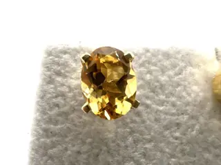 NO RESERVE - 18 karaat Geel goud - Oorbellen - 1.50 ct Citrien