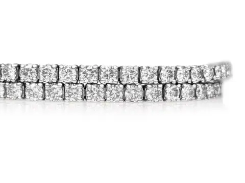 2.39 Carat Diamond Tennis Riviera - 14 karaat Witgoud - Armband - GEEN RESERVE