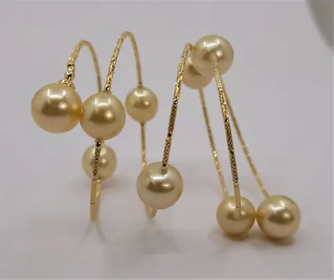 11x12mm Deep Golden South Sea Pearls - 18 karaat Geel goud - Armband