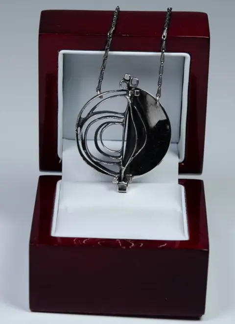 925 Zilver - Collier met hanger - modernistisch