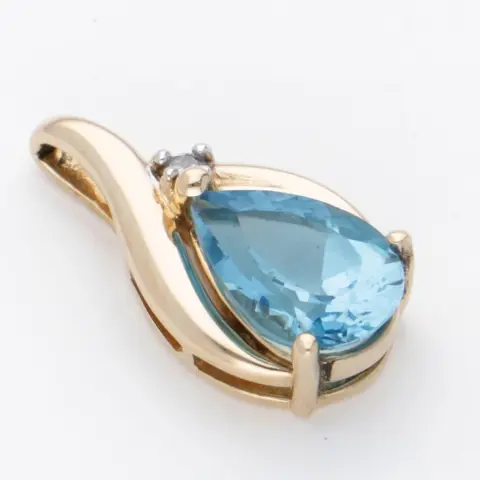 No rerserve - 14 karaat Goud - Hanger - 1.60 ct Topaas