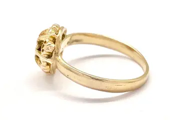 "NO RESERVE PRICE" - 18 karaat Geel goud - Ring Robijn