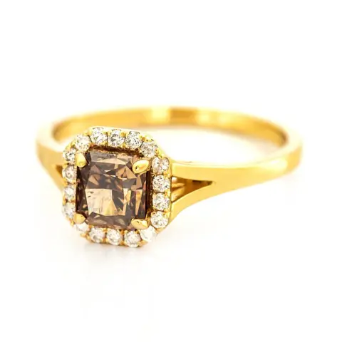 115 tcw VS1 Diamond Ring - 14 karaat Geel goud - Ring - 1.00 ct Diamant - Diamanten van 0,15 ct - geen minimumprijs