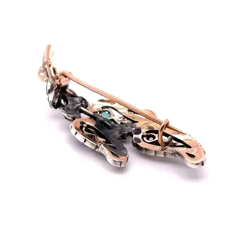 Gemengd Geel goud, Goud, Witgoud, Zilver - Broche - 0.68 ct Diamant - Diamanten