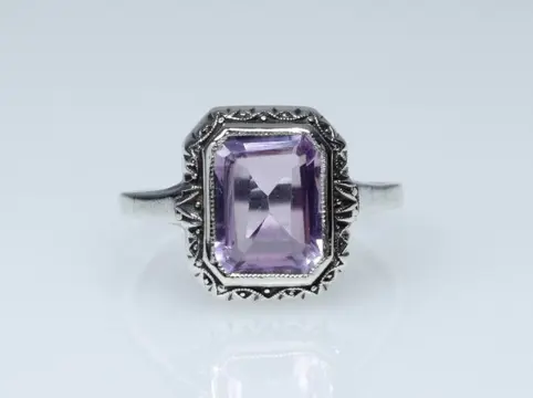 935 Zilver - Ring - Amethist (getest)