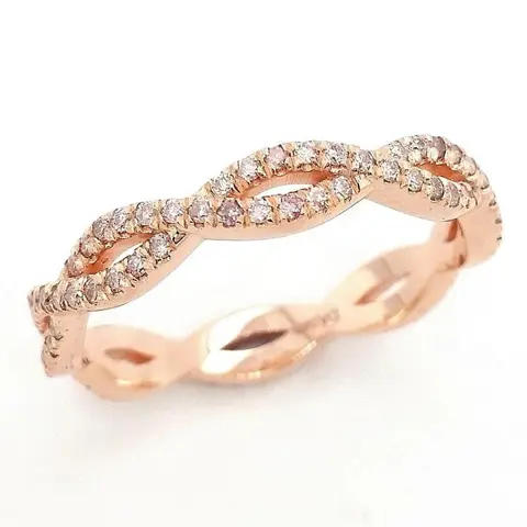 0.52ct Pink Diamond Ring - 14 karaat Rosé goud - Ring - ***Geen minimumprijs***