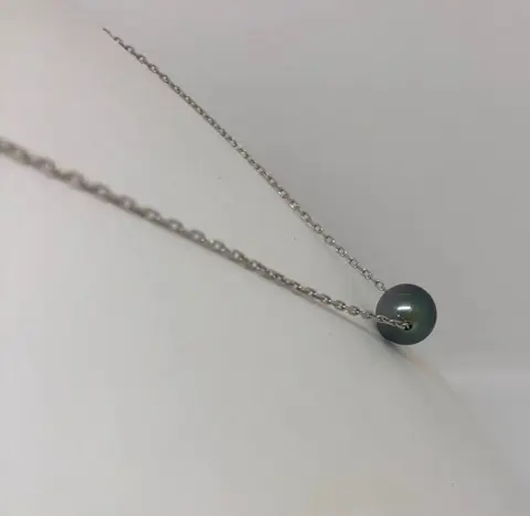Tahiti Pearl - 18 karaat Witgoud - Halsketting