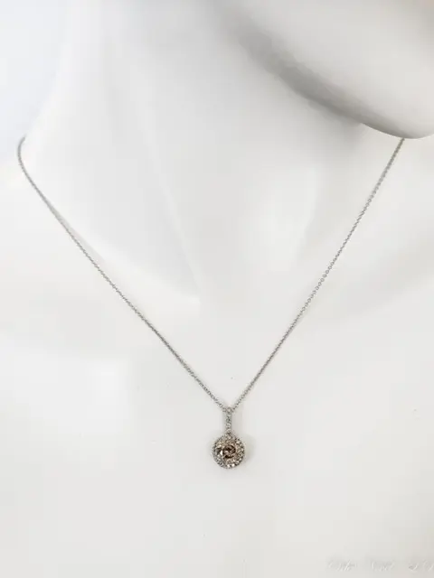 1.22 tcw Fancy and Pink Diamond Pendant - 14 karaat Witgoud - Hanger - ***Geen minimumprijs***