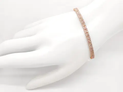 IGI Certified 2.86ct Pink Diamond Bracelet - 14 karaat Rosé goud - Armband - ***GEEN RESERVEPRIJS***