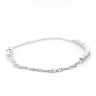 No reserve price - 1.00 tcw - 14 karaat Witgoud - Armband Diamant