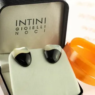 Intini Jewels - 14 karaat Geel goud, Goud - Oorbellen - Agaat