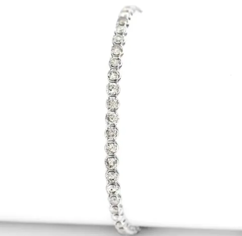 5.00 tcw Diamond Bracelet - 18 karaat Witgoud - Armband - 5.00 ct Diamant - Geen minimumprijs