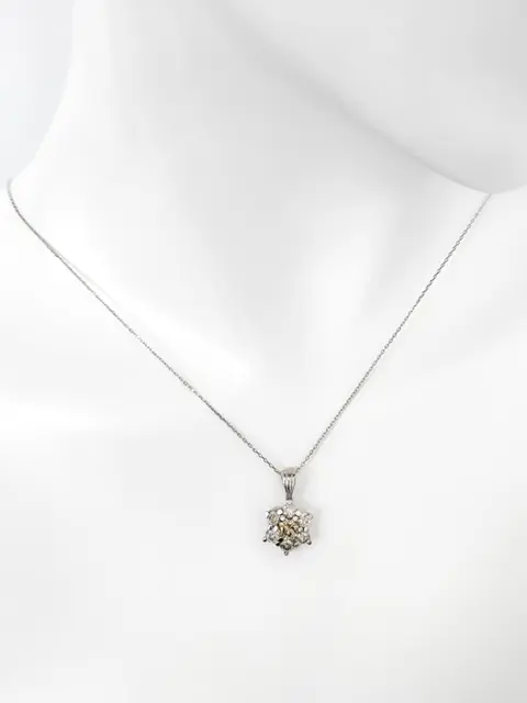 1.50ct tcw Diamond Pendant - 14 karaat Witgoud - Hanger - ***GEEN RESERVEPRIJS***